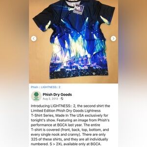 Phish Dry Goods Lightness 2 shirt XL